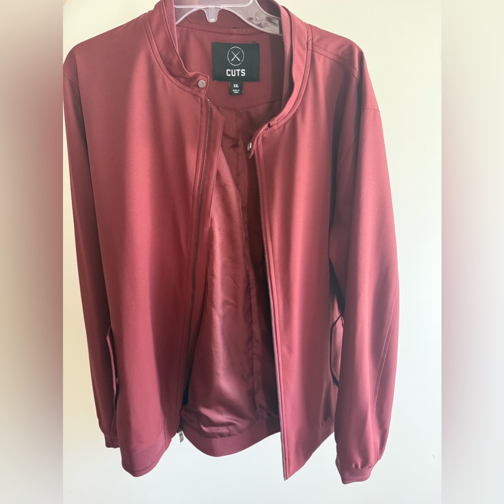 Rare Cuts Clothing Legacy Bomber Friday Projects in Cabernet, NEW Without Tags